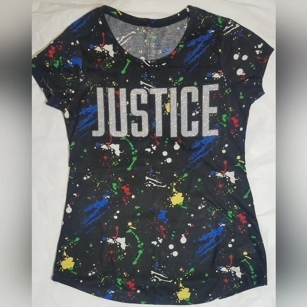 Justice Paint Splattered T-Shirt